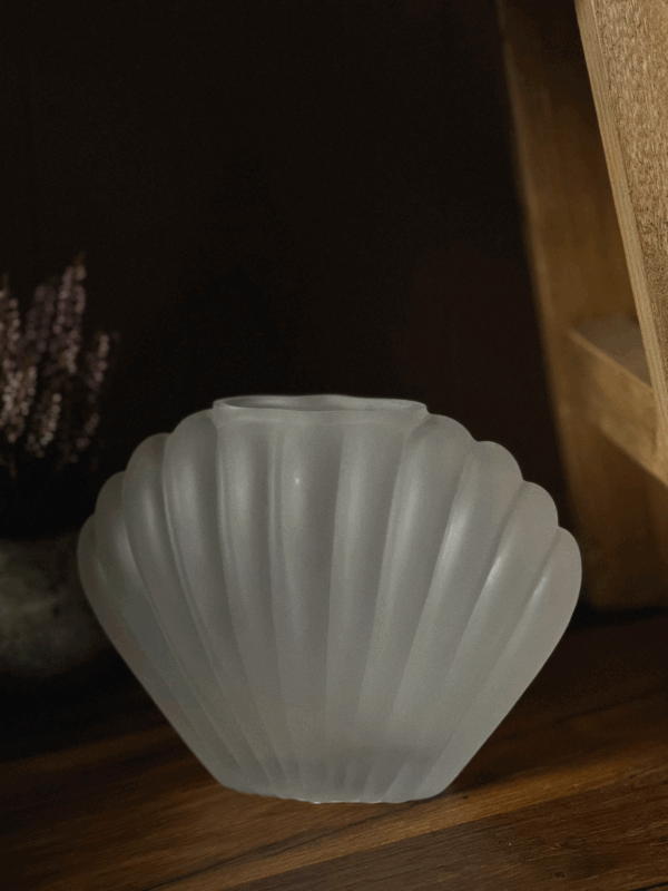 Adelle Shell Vase | Frosted White - Image 3