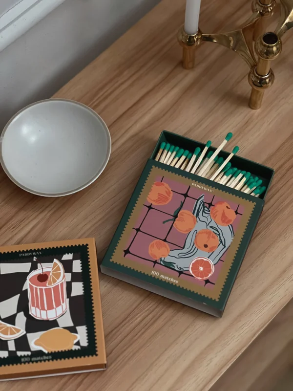 Paddywax Jumbo Boxed Matches - Oranges 100pcs