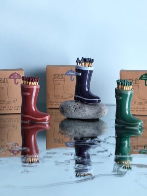 Paddywax Wellington Boot Matches - Dark Green 25pcs